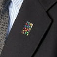 thumbnail image 2 of Ladybug Lady Bug Rainbow Metal Rectangle Lapel Hat Pin Tie Tack Pinback, 2 of 4