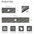 thumbnail image 3 of Faucet Mat for Kitchen Sink 30'' Sink Splash Guard Mat Super Absorbent Fast Drying Drain Pad Elegant Black Marble 2 Pack, 3 of 9