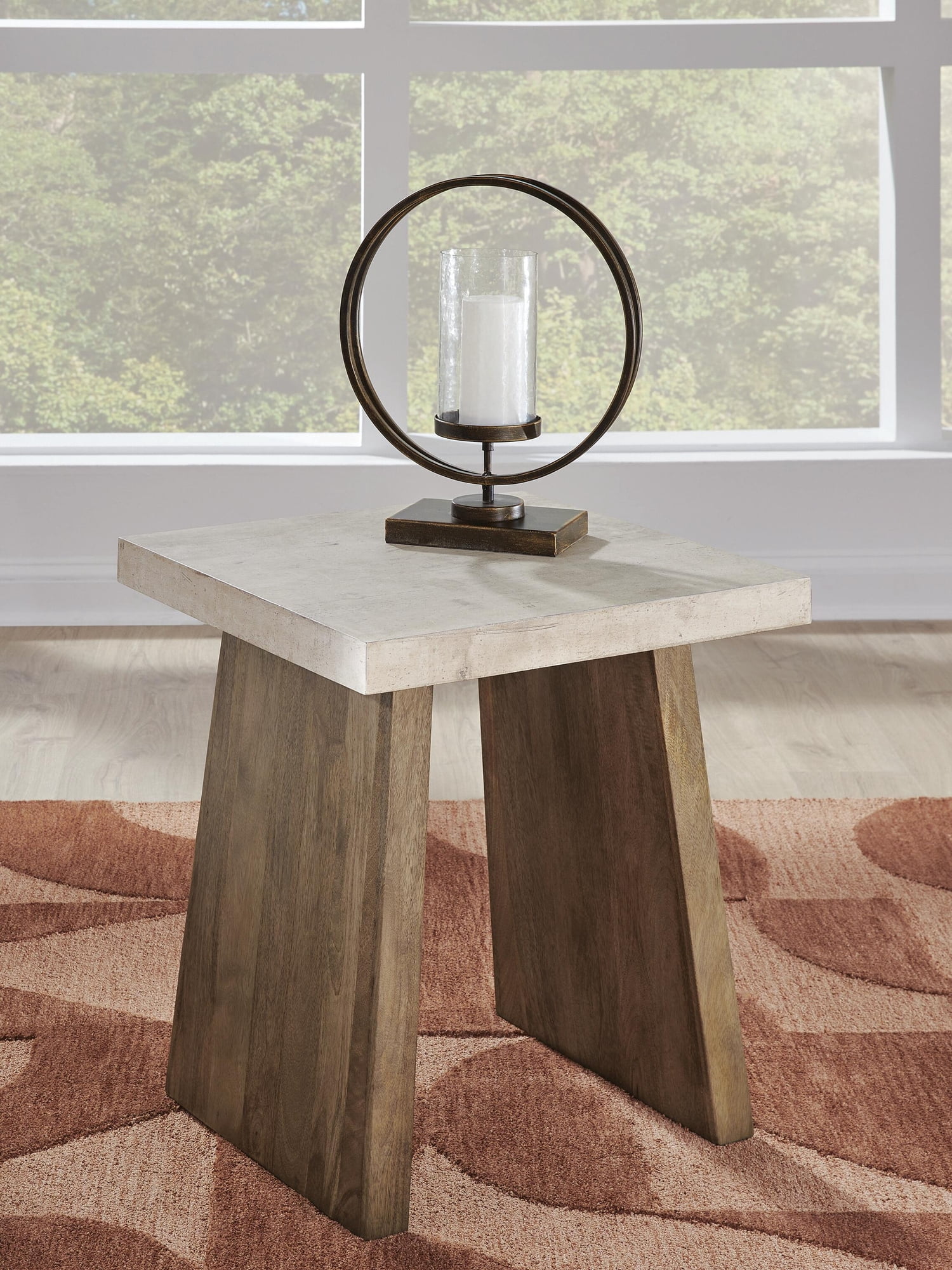 Signature Design By Ashley Brendalhouse Square End Table in Light Brown