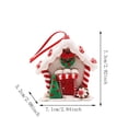 thumbnail image 3 of PONPRNGY 1Pc Gingerbread House Ornaments for Tree, Acrylic Gingerbread Christmas Decor with Rope, Xmas Hanging Ornaments for Tree Holiday Party New Year Home Decorations, 3 of 6