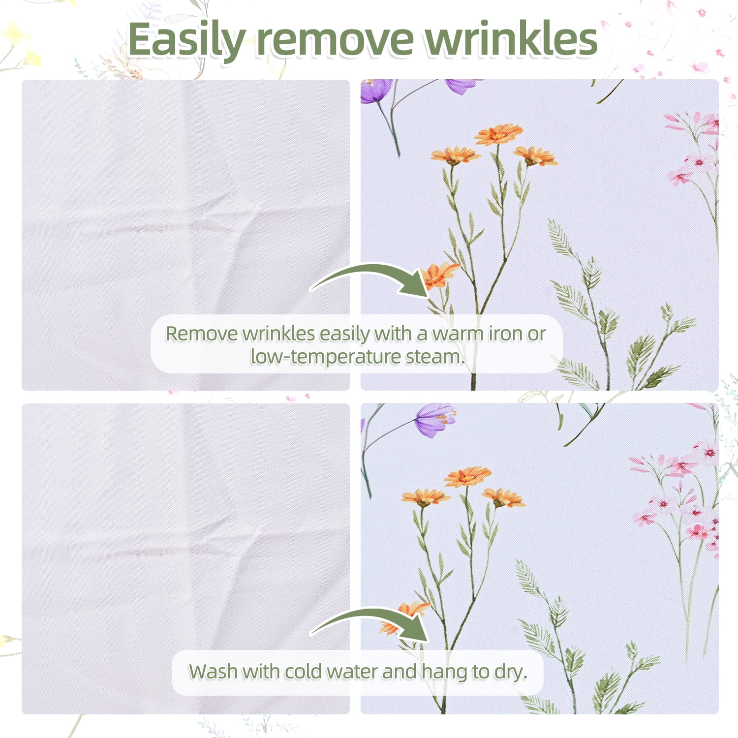 Alishomtll Blackout Curtains Floral Printed Thermal Insulated Window Drapes for Bedroom Living Room 84 Inches Long,52" Wide, 2 Panels