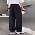 thumbnail image 6 of Nugftut Boys Pants Relaxed Outdoor Cargo Pants Elastic Waist Sports Pants with Pockets Size 13-14, 6 of 6