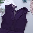 thumbnail image 6 of YONGHS Kids Girls Mesh Splice Ballet Dance Gymnastics Leotard Tops Athletic Bodysuit 3-12 Purple 8-10, 6 of 7