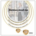 thumbnail image 6 of LuLiaMenton Goldtone Triple Layered Necklace, CZ Heart Pendant Stacked Chain, 6 of 6
