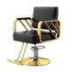 thumbnail image 1 of Sillon Silla Barberia Estetica 360° Moderna Tipo De Respaldo Fijo Negro Y Dorado, 1 of 8