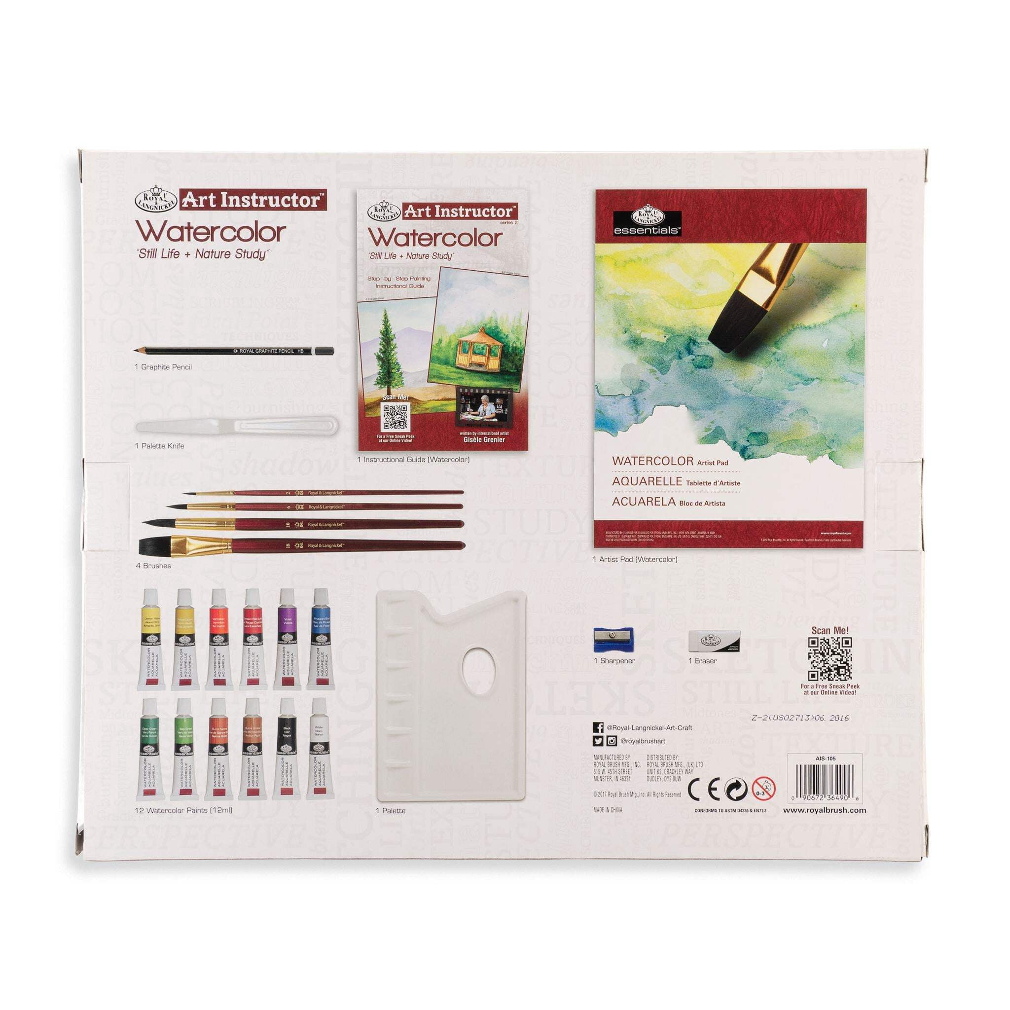 Royal & Langnickel Still Life + Nature Study Watercolor Art Set - 23pc