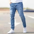 thumbnail image 2 of Bpyeka Men's Casual Stretch Skinny Jeans, Button & Zipper Fly Slim-Fit Jogger Denim Pants with Pockets, 2 of 6