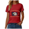 thumbnail image 4 of CAICJ98 Women's Shirt 250Th America Anniversary Casual Printed Crew Neck T-Shirt Faith Freedom 250 Years Womens Tshirts (Red,L), 4 of 8