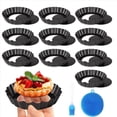 thumbnail image 3 of 20X Molde para Tartas, Moldes para Tartas de 4 Pulgadas, Molde para Tartas de Acero Al Carbono con Base Suelta Extraíble Antiadherente, Fácil de Operar y Limpiar, 3 of 5