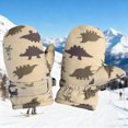 thumbnail image 4 of CPNG Toddler Mittens Fleece Lined Dinosaur Print Snow Gloves for Boys Girls Kids Infant Ski Mitten Winter Warm Waterproof Ski Gloves Baby Mittens, 4 of 4