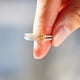 thumbnail image 2 of Anillo de plata de ley S925 con forma de 8 pequeños corazones de la suerte para mujer, sencillo, estilo europeo y americano, con circonitas cúbicas, 2 of 5