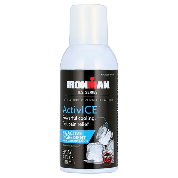 Medline Ironman ActivICE Cooling Spray, Topical Pain Relief for Arthritis, Joint & Muscle Pain, 4 oz
