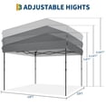 thumbnail image 3 of AKDSteel Tente à Auvent Escamotable 10x10, Tente à Auvent de Patio avec Installation à un Bouton, Sac à Roulettes Portable, 4 Sacs de Lest, Tente Instantanée d'Extérieur à 3 Hauteurs Réglables pour Fêtes, Camping, Plage, 3 of 7