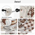 thumbnail image 5 of Coffee Gnomes Kitchen Curtains, Brown Buffalo Plaid Check Farmhouse Light Filtering Window Curtain Panels, 2Pcs Rod Pocket Window Treatments Set for Study Room Bathroom Bedroom 52x54 Inches, 5 of 9