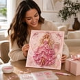 thumbnail image 5 of DIY Princess Pearl Diamond Painting Kit with Frame, 3D Shimmering Pearl Beads Art Craft for Adults, Elegant Ballerina Gemstone Dots Canvas for Home Wall Decor, Complete Drill Tools Included, 5 of 7