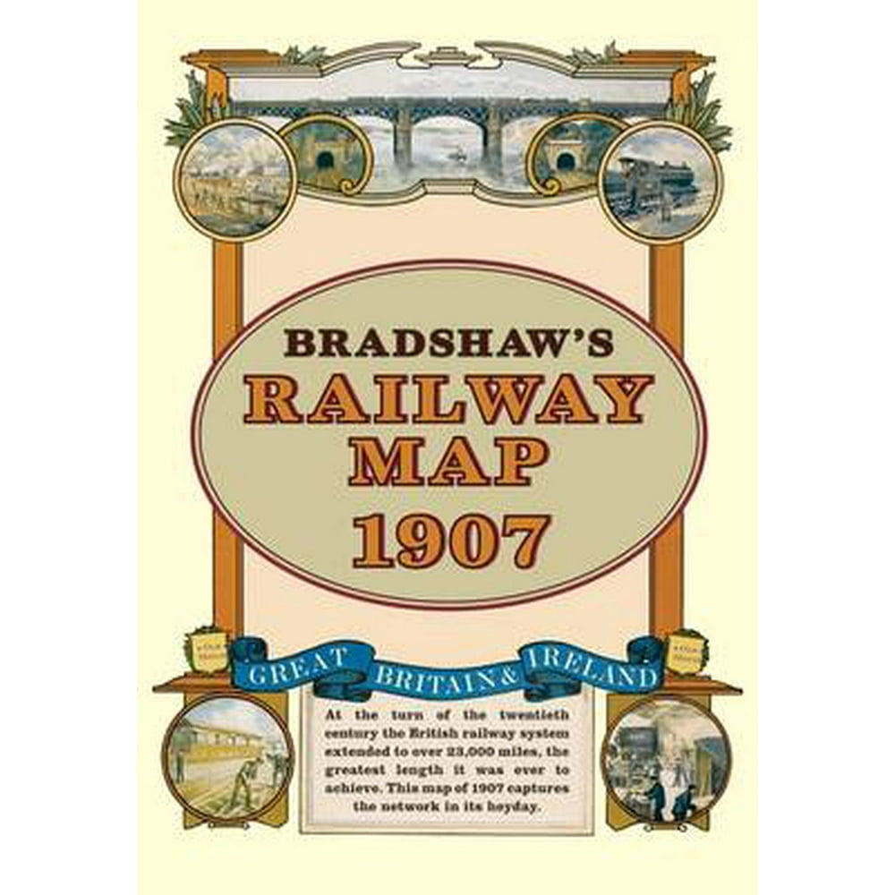 Bradshaw's Railway Folded Map 1907 (Map)