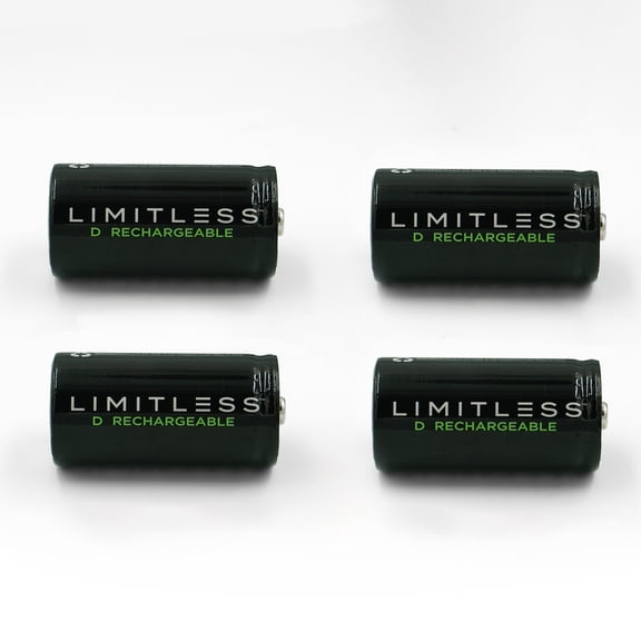 4-Pack of The Limitless Rechargeable D Batteries (D)
