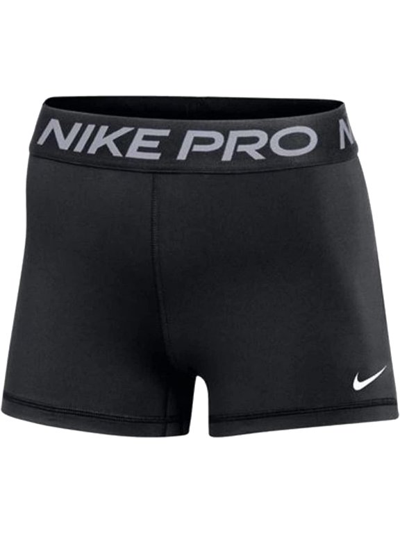 Women's Pro 365 3" Shorts DH4863 010 Black/White/Grey Size Large