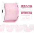 thumbnail image 2 of Cinta con alambre MAYREEL, 6 cm, color rosa claro metalizado, 9 m, 2 of 9