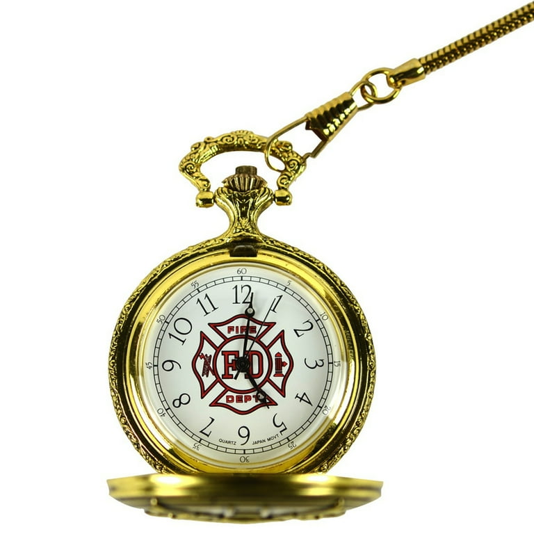 Men's Solid Brass Fire Department Pocket Watch Men's Solid Brass Fire Department Pocket Watch