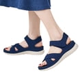 thumbnail image 2 of Mostsola Womens Hook and Loop Slingback Sandals Crisscross Strappy Comfy Footbed Slide Sneakers, 2 of 8