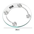 thumbnail image 2 of GJX Glass Bathroom Scale Round,Digital Bath Scale for Body Weight,Bathroom Body Scale,Battery Included,Clear Round Platform, 2 of 7