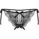 thumbnail image 5 of Braguitas de encaje sexys con bordado de flores para mujer, ropa interior con lazo, tangas de cintura baja cómodas con lazo lateral, transpirables, 5 of 5