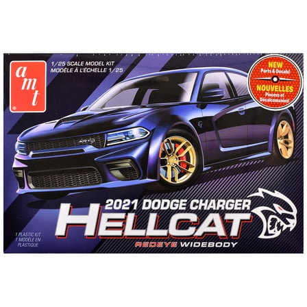 Skill 2 Model Kit of 2021 Dodge Charger Hellcat Redeye Widebody 1/25 Plastic Model by AMT
