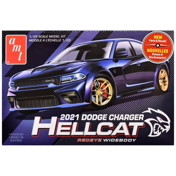 Skill 2 Model Kit of 2021 Dodge Charger Hellcat Redeye Widebody 1/25 Plastic Model by AMT