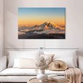 thumbnail image 2 of Elephant Stock Winter Cascade Range Wall Art - Horizontal Canvas Wall Art - Living Room Wall Decor - Nature Canvas - Orange And Blue Decor - 45" x 30", 2 of 8