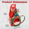 thumbnail image 2 of Cixusio Oxy Acetylene Torch Kit,Cutting Torch Kit with Brass Torch,Poly Carrier,4L Oxygen & 2L Acetylene Cylinders,Regulators,Cutting & Welding Nozzles,12' 6" Hose,Ideal for Welding and Cutting, 2 of 19