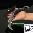 thumbnail image 3 of Serie de armas cuerpo a cuerpo Valorant de 22 cm, modelo de metal Reaver EP 5 Karambit, réplica de espada, juego 1:1, arma, cuchillo, juguetes, adornos, 3 of 5