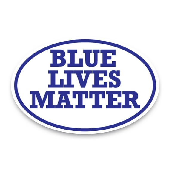 Magnet Me Up Blue Lives Matter Oval Magnet Decal, 4x6 In, Vinyl Automotive Magnet