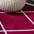thumbnail image 3 of JONATHAN Y SUPERSOFT 8 x 10 Area Rug, Cole Minimalist Diamond Trellis - Red/White, SEU102I-8, 3 of 9