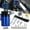 Black+Blue, variant on YIUIY Universal Oil Catch Can Breather Tank Baffled Filter With 3/8" Fuel Line,Aluminum,300ml(Silver)