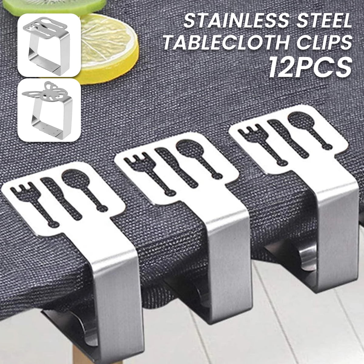 widshovx 12pcs Tableware Style Tablecloth Clips Picnic Table Clips