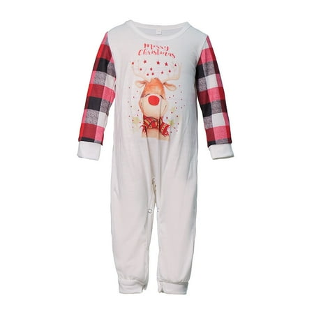 

Cntydi Pajamas for Women Gifts Parent-child Attire Christmas Suits Patchwork Plaid Printed Homewear Round Neck Long Sleeve Pajamas Two-piece Baby Sets
