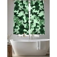 thumbnail image 5 of Sheer Curtains 72 Inches Long 2 Panels, Green Camouflages Patriotic Rod Pocket Curtain Voile Draperies, Graffiti Style Light Filtering Window Treatment for Living Room Kitchen Bedroom, 5 of 8