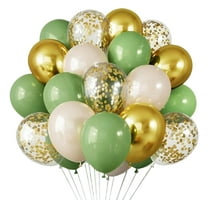 DIY Christmas Balloons Kit,30 Pieces Of 15-inch Red,Green,And Gold Confetti Latex Balloons Kit,Free Matching For Christmas And Birthday Party Decorations