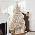 thumbnail image 4 of Best Choice Products 6ft Prelit Artificial Tinsel Christmas Tree Festive Holiday Decoration w/ 1,000 Tips - Gold, 4 of 8