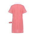 thumbnail image 3 of HULIJA Robe Chemise à Carreaux Plissée pour Petites Filles avec Bandeau Élastique Col Rabattu Robe à Volants Rouge 16, 3 of 4