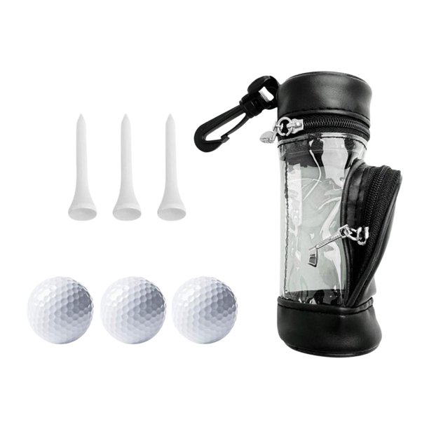Golf Ball Bag Accessory Golf Accesorio con gancho para el bucle de cinturón Pe Soather Negro