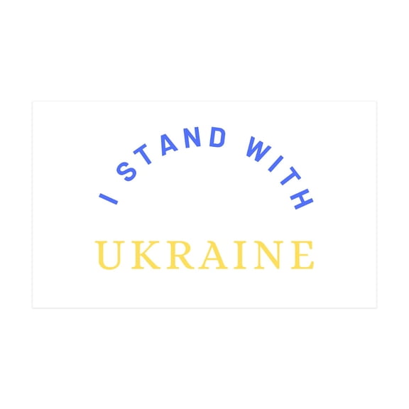 CafePress - Solidarity With UKRAINE Wall Decal - 35x21 Wall Decal