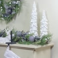 thumbnail image 2 of 6' x 12" White Berries and Plaid Bows Artificial Christmas Garland - Unlit, 2 of 4