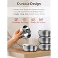thumbnail image 4 of Korean Stainless Steel Rice Serving Bowls with Covers, Set of 4, Keep Your Food Hot & Cold, Long-Lasting Durability, Traditional Kitchenware for Home & Restaurants, Made in Korea, 4 of 8
