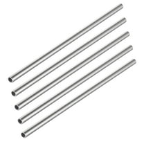 MODANU 5 Pcs 1/4" OD 304 Stainless Steel Tube, 12 inch Length Thickened Pipe Wall & Weldable Tubing, Round Metal Pipe Industrial Straight Tube