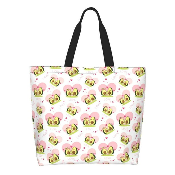 Disketp Avocado Lovers Bolsa Tote Estampada para Mujer, Bolso de Hombro y de Mano para Compras y Viajes
