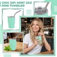 thumbnail image 7 of 3oz Petite Mini Stainless Steel Tumbler with Straw, Small Capacity Fashionable Sips Mug for Espresso or Juice, Durable Insulated Drinkware, 7 of 7