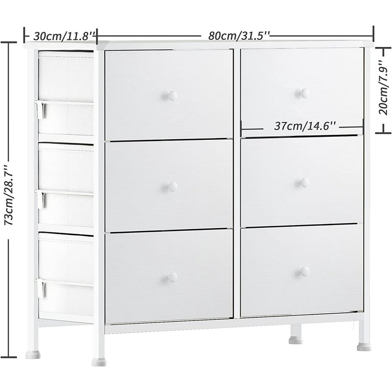 31.5 in. Modern Wooden Dresser Bedroom Storage Drawer Organizer Closet Hallway Locker with 3-Drawers, Brown White