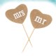 thumbnail image 2 of 2 pares de adornos para tartas de Sr. y Sra. con forma de corazón, para cupcakes, decoración de tartas y postres, para fiestas de bodas., 2 of 5